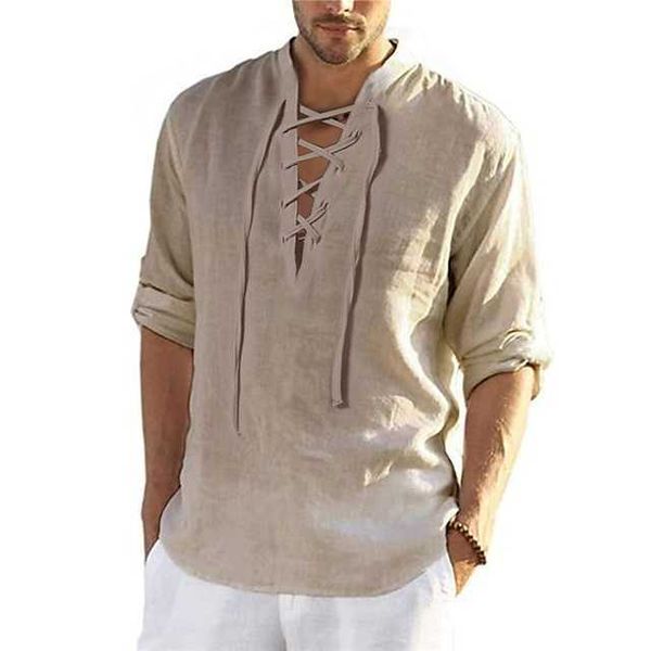 men's summer shirt beach shirt khaki long sleeve plain v neck spring summer outdoor daily clothing apparel lace up, White;black
men's summer shirt beach shirt khaki long sleeve plain v neck spring summer outdoor daily clothing apparel lace up, White;black