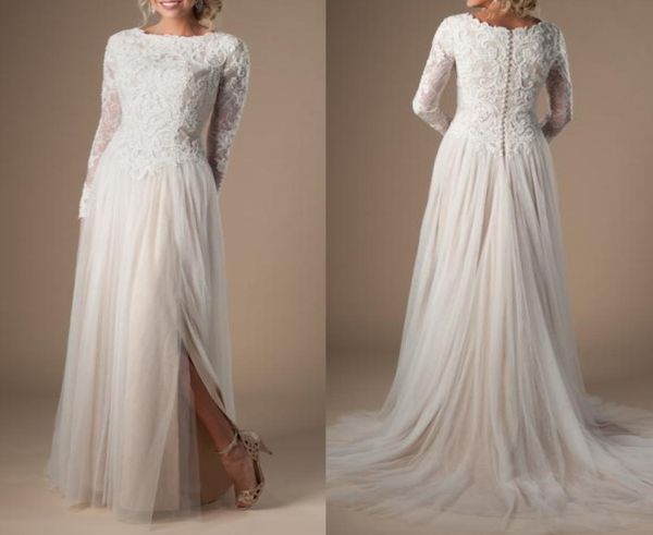 ivory champagne modest wedding dresses with long sleeves boho lace tulle lds bridal gowns sleeved split aline custom wedding gown7569980, White
ivory champagne modest wedding dresses with long sleeves boho lace tulle lds bridal gowns sleeved split aline custom wedding gown7569980, White