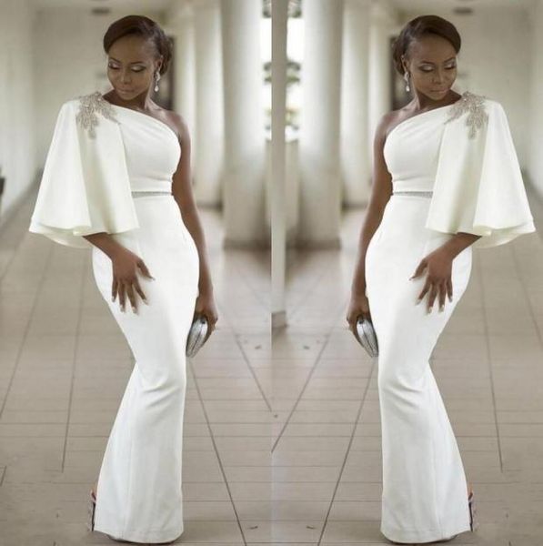 2022 evening dresses pure white one shoulder half sleeve mermaid formal beading african dubai women long sheath prom gown robe de 5368530, Black;red
2022 evening dresses pure white one shoulder half sleeve mermaid formal beading african dubai women long sheath prom gown robe de 5368530, Black;red