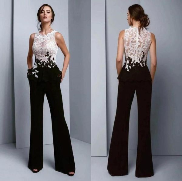 blackwhite jumpsuits mother of the bride gowns with peplum lace applique vestidos de novia pant suit wedding party long prom dres2901399, Black;red
blackwhite jumpsuits mother of the bride gowns with peplum lace applique vestidos de novia pant suit wedding party long prom dres2901399, Black;red