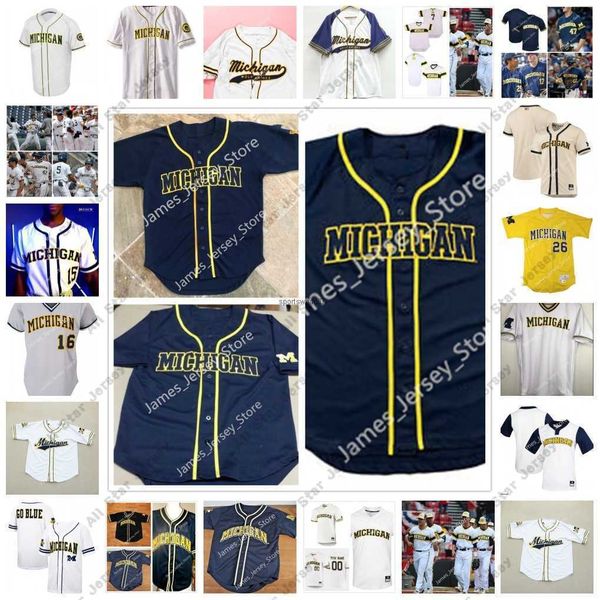 new college wears custom stitched michigan wolverines baseball jersey 18 jordo rogers 19 logan wood 20 willie we, Blue;black
new college wears custom stitched michigan wolverines baseball jersey 18 jordo rogers 19 logan wood 20 willie we, Blue;black