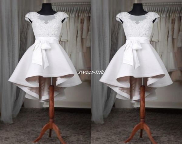 white high low short prom dresses lace illusion crew neckline cap sleeves satin 2019 graduation homecoming dress party queen9380620, Black
white high low short prom dresses lace illusion crew neckline cap sleeves satin 2019 graduation homecoming dress party queen9380620, Black