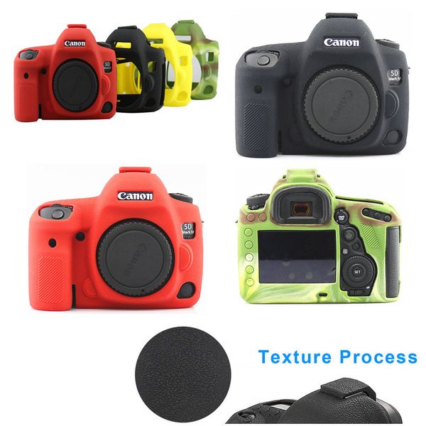 Image of Camera bag accessories Silicone Armor Skin Case Body Cover Protector Anti skid Texture Design for Canon EOS 5D Mark IV 4 5D4 DSLR ONLY 230630