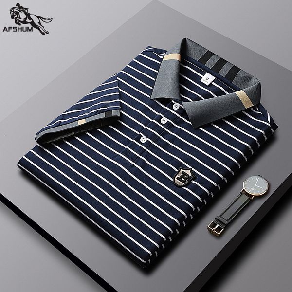 men's polos polo shirt men summer men's short-sleeved polo shirt cotton stripe mens business casual polo shirt m-4xl 3661 230630, White;black
men's polos polo shirt men summer men's short-sleeved polo shirt cotton stripe mens business casual polo shirt m-4xl 3661 230630, White;black