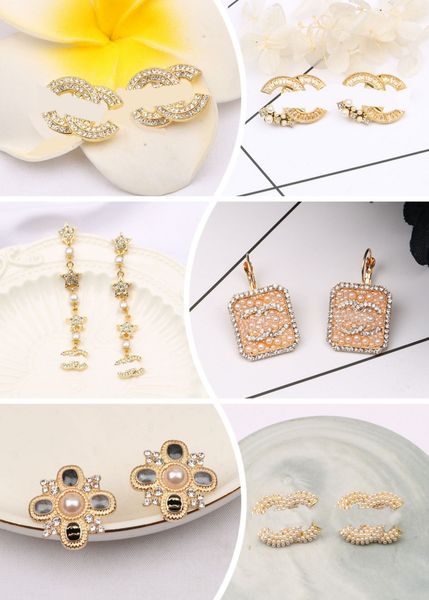 fashion 18k gold plated 925 silver luxury brand designers letters stud eardrop geometric famous women crystal rhinestone pearl earring weddi, Golden;silver
fashion 18k gold plated 925 silver luxury brand designers letters stud eardrop geometric famous women crystal rhinestone pearl earring weddi, Golden;silver