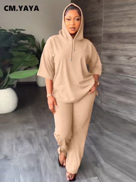 women s tracksuits cm yaya streetwear set half sleeve hooded sweatshirt and straight pants suit 2023 casualtwo 2 piece outfit tracksuit 2306, Gray
women s tracksuits cm yaya streetwear set half sleeve hooded sweatshirt and straight pants suit 2023 casualtwo 2 piece outfit tracksuit 2306, Gray