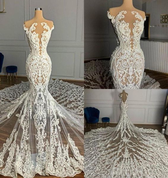 sheer neck mermaid wedding gowns for arabic 2021 full lace plus size sweep train bridal party dresses vestidos de novia5070214, White
sheer neck mermaid wedding gowns for arabic 2021 full lace plus size sweep train bridal party dresses vestidos de novia5070214, White