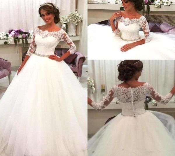 2020 new aline wedding dresses beach vintage lace beaded sash scoop with 34 long sleeves bridal gown floor length with butto1926519, White
2020 new aline wedding dresses beach vintage lace beaded sash scoop with 34 long sleeves bridal gown floor length with butto1926519, White