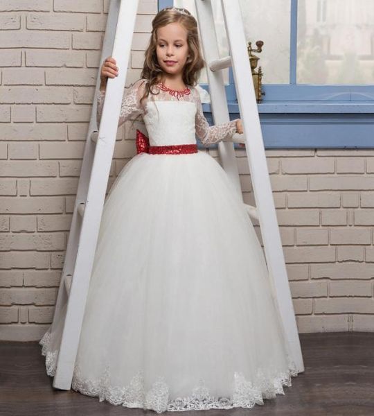 cute puffy tulle lace flower girl dresses for weddings long sleeves sequin bow sash ball gowns birthday party dresses kids formal 7364755, White;blue
cute puffy tulle lace flower girl dresses for weddings long sleeves sequin bow sash ball gowns birthday party dresses kids formal 7364755, White;blue