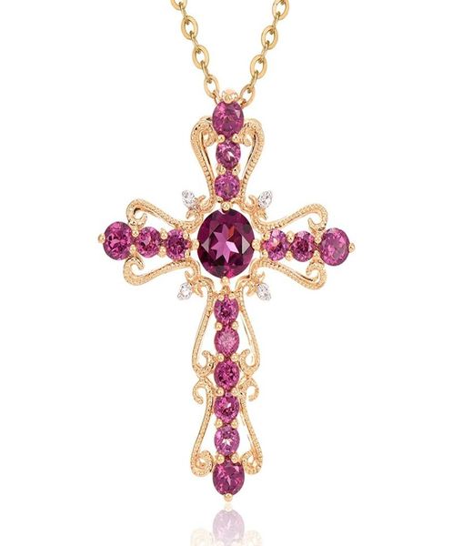 new fashion jewelry plated 18k gold inlaid natural colored gem garnet cross pendant female clavicle necklace whole4539168, Silver
new fashion jewelry plated 18k gold inlaid natural colored gem garnet cross pendant female clavicle necklace whole4539168, Silver