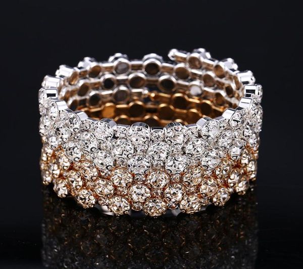 sparkly wedding bridal bracelet gold silver plated 3 row 5 rows rhinestone prom evening party jewelry arabic stretch bangle women 1049365, White
sparkly wedding bridal bracelet gold silver plated 3 row 5 rows rhinestone prom evening party jewelry arabic stretch bangle women 1049365, White