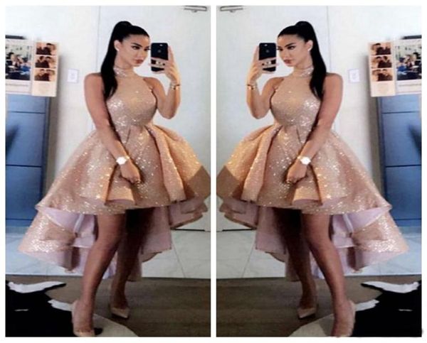 bling bling sequins rose gold high neck prom dresses 2021 short front long back sleeveless formal party evening gowns vestido5069983, Black
bling bling sequins rose gold high neck prom dresses 2021 short front long back sleeveless formal party evening gowns vestido5069983, Black