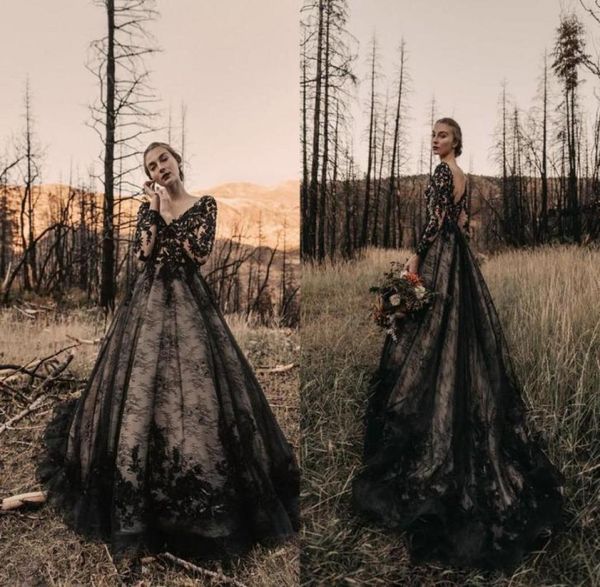 vintage black lace gothic wedding dresses with long sleeve 2020 full applique countryside bohemian bride gowns vestido de noiva8928148, White
vintage black lace gothic wedding dresses with long sleeve 2020 full applique countryside bohemian bride gowns vestido de noiva8928148, White