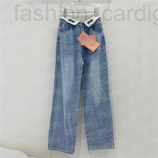 women's plus size pants designer women designer jeans design waist cuffed letter embroidered straight leg pant high grade lady trousers, Black
women's plus size pants designer women designer jeans design waist cuffed letter embroidered straight leg pant high grade lady trousers, Black