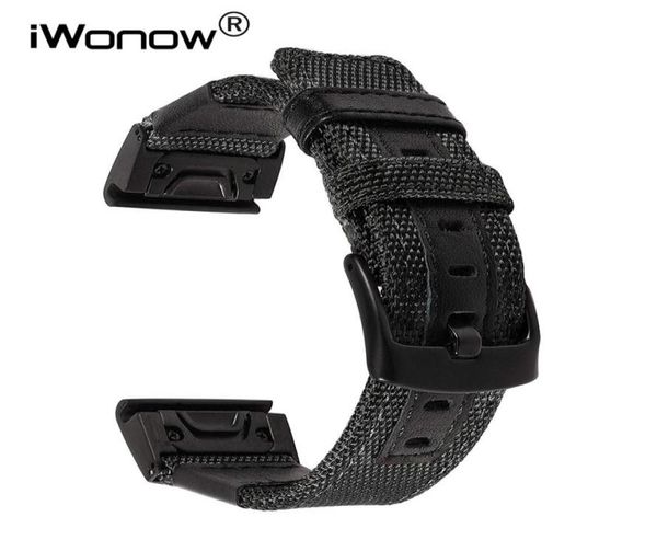 26mm genuine nylon leather watchband for garmin fenix 5x 3 3hr quick easy fit watch band stainless steel clasp wrist strap y4462195, Black;brown
26mm genuine nylon leather watchband for garmin fenix 5x 3 3hr quick easy fit watch band stainless steel clasp wrist strap y4462195, Black;brown