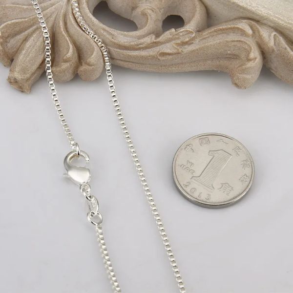1mm box chains necklaces women men 925 sterling silver lobster clasp chain fit pendant fashion diy jewelry accessories 16 18 20 22 24inches
1mm box chains necklaces women men 925 sterling silver lobster clasp chain fit pendant fashion diy jewelry accessories 16 18 20 22 24inches
