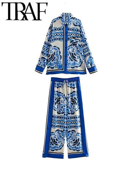 women's tracksuits traf women summer printed patchwork satin suits traf wrist sleeve loose shirt female wide pants 2 piece sets vintage, Gray
women's tracksuits traf women summer printed patchwork satin suits traf wrist sleeve loose shirt female wide pants 2 piece sets vintage, Gray