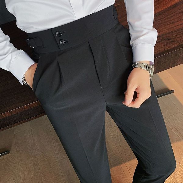 men's pants british style autumn solid trousers men formal 2023 slim fit business casual suit hommes s14 230630, Black
men's pants british style autumn solid trousers men formal 2023 slim fit business casual suit hommes s14 230630, Black