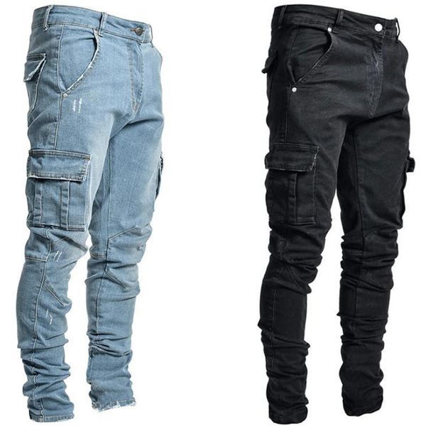 men s jeans 2023 fashion y2k streetwear designer clothes slim solid color multi pockets cargo pants men pantalones hombre jeans for men 2306, Blue
men s jeans 2023 fashion y2k streetwear designer clothes slim solid color multi pockets cargo pants men pantalones hombre jeans for men 2306, Blue