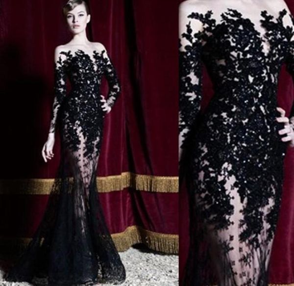 new illusion long sleeves evening dresses black sheer lace sheath long prom party gowns floor length dubai arabic occasion dr7587220, Black;red
new illusion long sleeves evening dresses black sheer lace sheath long prom party gowns floor length dubai arabic occasion dr7587220, Black;red