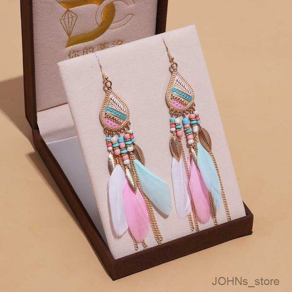 stud ethnic long feather earrings water drop gold chain earrings for women bride wedding party jewelry r230630, Golden;silver
stud ethnic long feather earrings water drop gold chain earrings for women bride wedding party jewelry r230630, Golden;silver