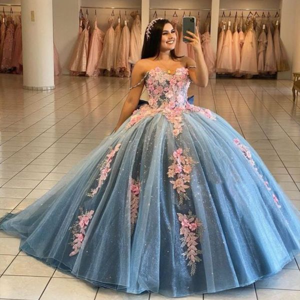 sea blue off the shoulder ball gown appliques 3dflower quinceanera dresses big bow gowns dress princess sweet 16 vestidos de 15 anos, Blue;red
sea blue off the shoulder ball gown appliques 3dflower quinceanera dresses big bow gowns dress princess sweet 16 vestidos de 15 anos, Blue;red