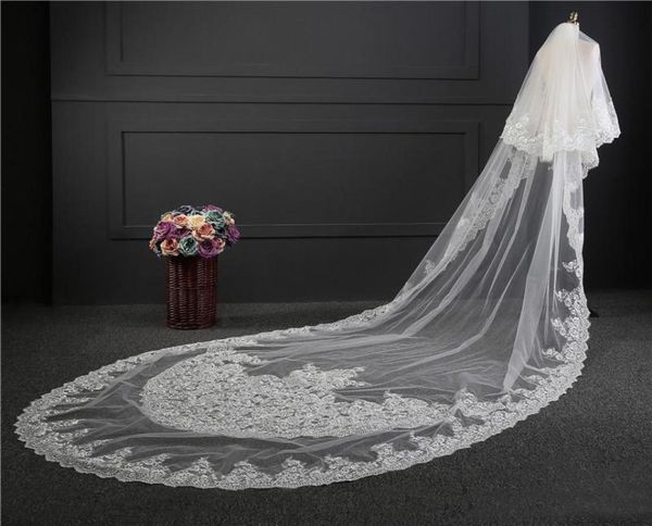 2017 custom made wedding veil real picture stunning two layers white ivory 3 meter long lace applique tulle cathedral bridal veils7023932, Black
2017 custom made wedding veil real picture stunning two layers white ivory 3 meter long lace applique tulle cathedral bridal veils7023932, Black