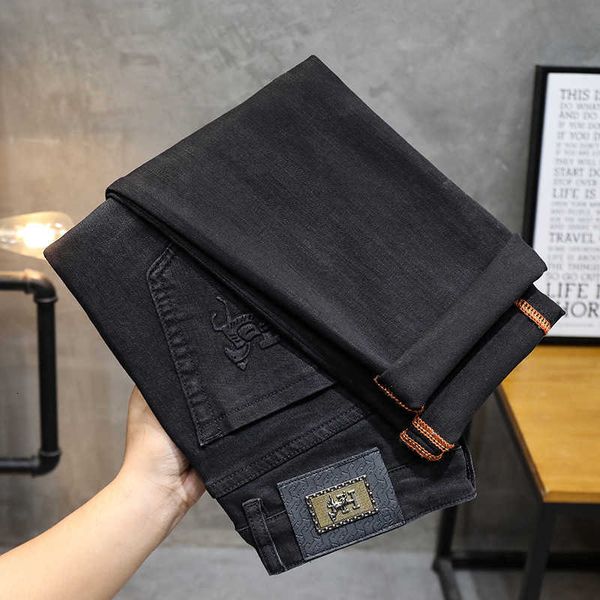 men's jeans designer autumn fashion brand korean slim-fit pants slim fit thick european youth pure black horse drawn cart h 2cx3, Blue
men's jeans designer autumn fashion brand korean slim-fit pants slim fit thick european youth pure black horse drawn cart h 2cx3, Blue