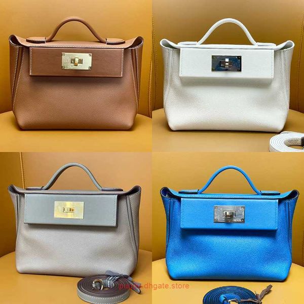 h home designer tote bags mi qi handmade mini 2424 bag evercolor cowhide leather handheld one shoulder cross women's with real logo
h home designer tote bags mi qi handmade mini 2424 bag evercolor cowhide leather handheld one shoulder cross women's with real logo