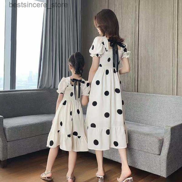 mother and daughter polka dot dresses summer new fashion children's clothing small fresh puff sleeve parent-child princess dress l23052, Blue
mother and daughter polka dot dresses summer new fashion children's clothing small fresh puff sleeve parent-child princess dress l23052, Blue