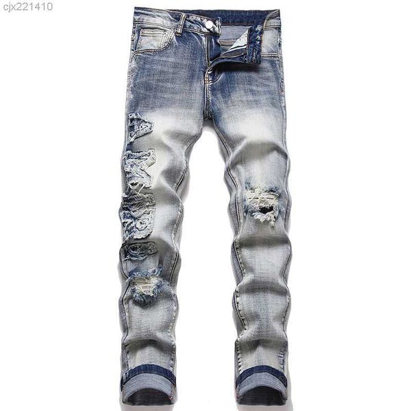 letter patch jeans spring pants summer trousers slim-fit daily streetwear pantalones para hombre vaqueros 25re, Blue
letter patch jeans spring pants summer trousers slim-fit daily streetwear pantalones para hombre vaqueros 25re, Blue