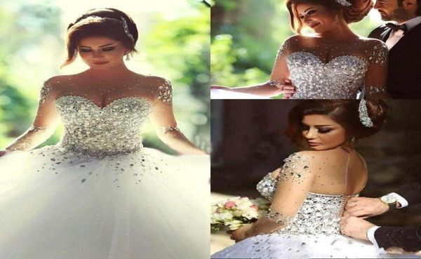 long sleeve wedding dresses with rhinestones spring quinceanera dress crystals vintage bridal gowns backless ball gown vestidos de3358242, White
long sleeve wedding dresses with rhinestones spring quinceanera dress crystals vintage bridal gowns backless ball gown vestidos de3358242, White