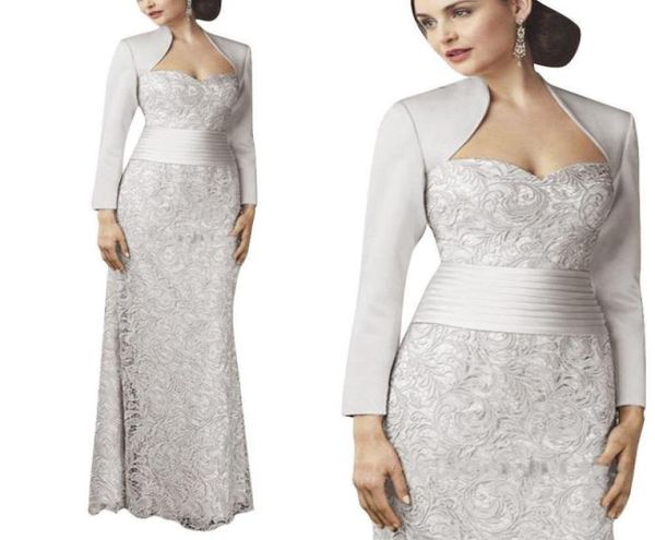 new lace silver mother of the bride dresses with jacket wedding party formal evening gowns lace appliqued mothers groom dress5093700, Black;red
new lace silver mother of the bride dresses with jacket wedding party formal evening gowns lace appliqued mothers groom dress5093700, Black;red