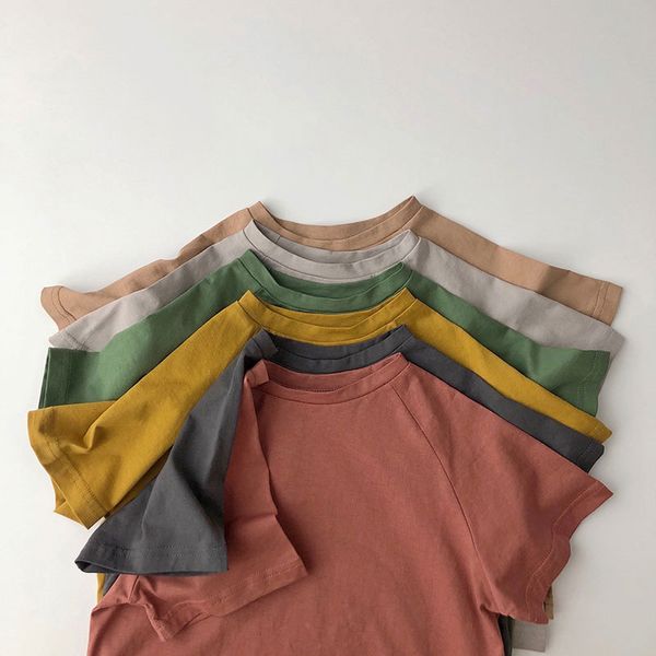 clothing sets kids summer tees solid color t shirts for boys girls casual korea style simple design short sleeve children cotton vest 230630, White
clothing sets kids summer tees solid color t shirts for boys girls casual korea style simple design short sleeve children cotton vest 230630, White