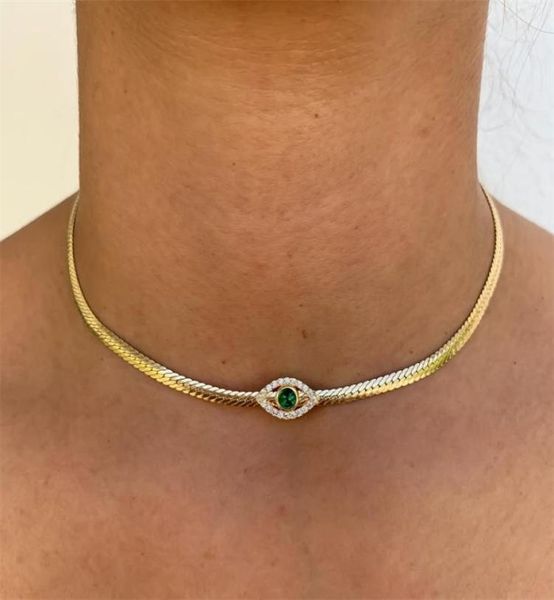 4mm width herringbone chain cz evil eye charm choker necklace gold color 2021 new design fashion women jewelry3537242, Silver
4mm width herringbone chain cz evil eye charm choker necklace gold color 2021 new design fashion women jewelry3537242, Silver