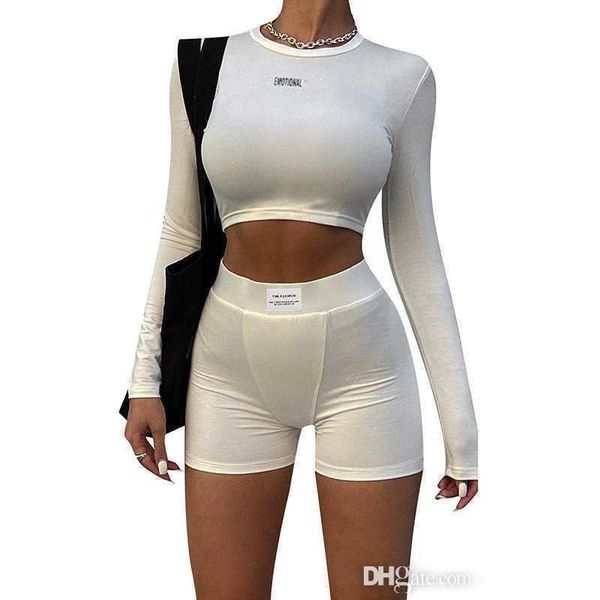 designer womens shorts tracksuits knitted round neck long sleeved crop t-shirt sweatshirt two piece sports versatile suit, Gray
designer womens shorts tracksuits knitted round neck long sleeved crop t-shirt sweatshirt two piece sports versatile suit, Gray