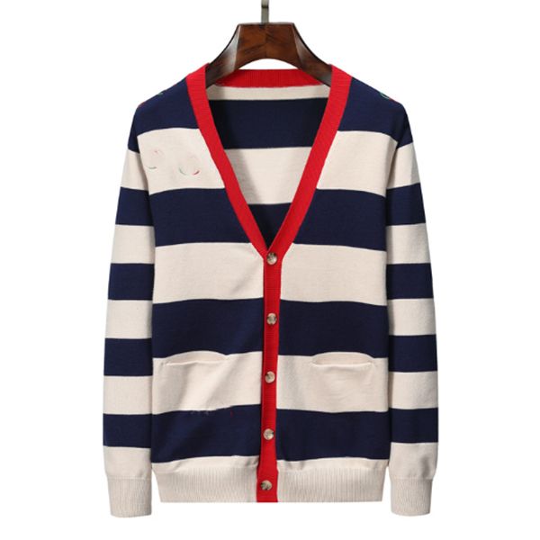 fashion contrast edge v-neck wide stripe single-breasted long-sleeved wool knit cardigan single sweater coat, White;black
fashion contrast edge v-neck wide stripe single-breasted long-sleeved wool knit cardigan single sweater coat, White;black