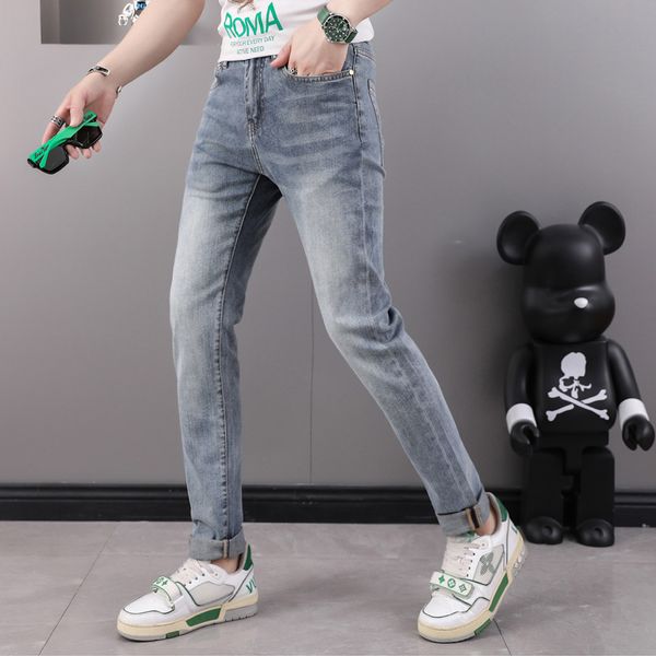designer new jeans for men fashion green duck all match casual mens jeans slim pants, Blue
designer new jeans for men fashion green duck all match casual mens jeans slim pants, Blue