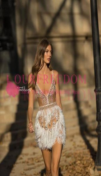 2019 spaghetti straps short cocktail dresses feather rhinestons for party prom dresses custom made 3582212, Black
2019 spaghetti straps short cocktail dresses feather rhinestons for party prom dresses custom made 3582212, Black
