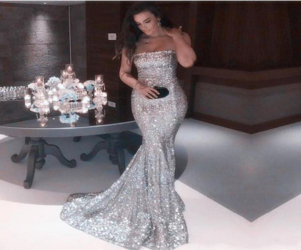strapless silver mermaid prom dresses new arrival sparkly sequined long formal evening gowns vintage party wear6518423, Black
strapless silver mermaid prom dresses new arrival sparkly sequined long formal evening gowns vintage party wear6518423, Black
