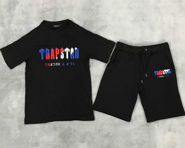 high street casual european and uk niche trendy brand trapstar colorful towel embroidery short sleeved shorts casual youth set, White;black
high street casual european and uk niche trendy brand trapstar colorful towel embroidery short sleeved shorts casual youth set, White;black