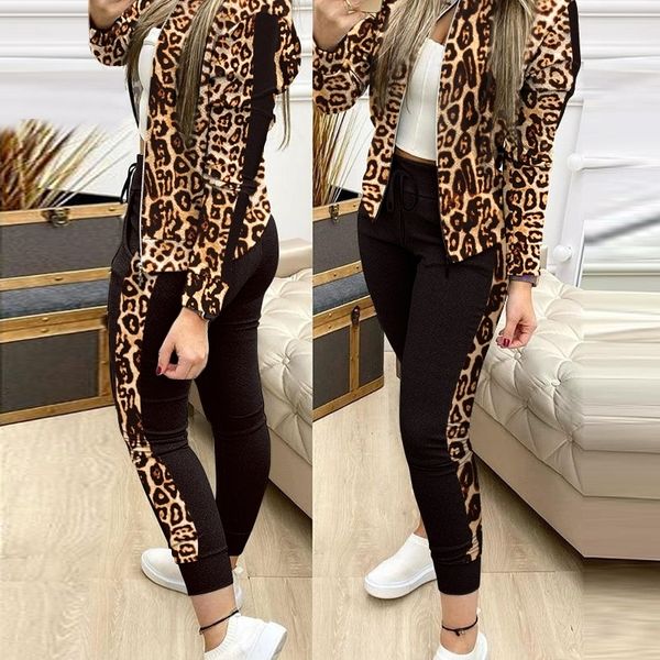 women s tracksuits trend leopard 2 two piece set women outfits activewear zipper leggings matching tracksuit female for 230629, Gray
women s tracksuits trend leopard 2 two piece set women outfits activewear zipper leggings matching tracksuit female for 230629, Gray