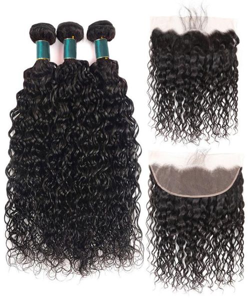 whole 13x4 lace frontal with 3 bundles water wave grade 10a brazilian malaysian peruvian indian mongolian human ha2163158, Black 
whole 13x4 lace frontal with 3 bundles water wave grade 10a brazilian malaysian peruvian indian mongolian human ha2163158, Black
