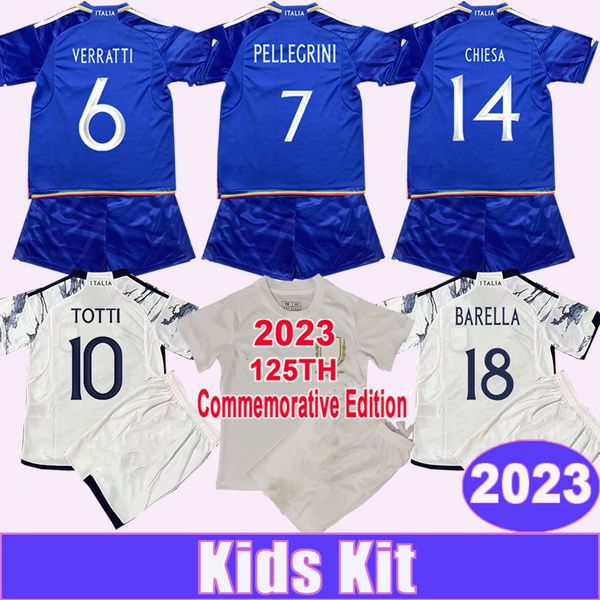 2023 italy verratti kids kit soccer jerseys national team 125th anniversary pinamonti totti raspadori chiesa barella bonucci home away footb, Black
2023 italy verratti kids kit soccer jerseys national team 125th anniversary pinamonti totti raspadori chiesa barella bonucci home away footb, Black