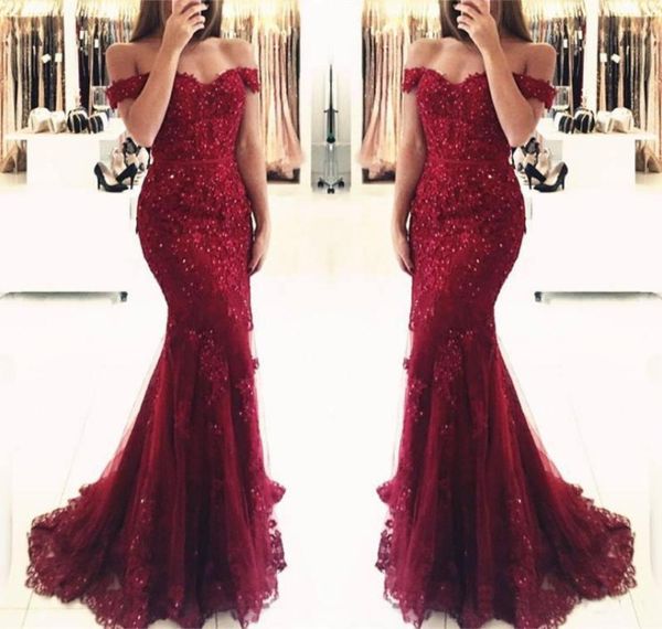 burgundy lace mermaid appliques offtheshoulder evening dresses 2018 vestido de festa beaded sequins long prom gowns1588209, Black
burgundy lace mermaid appliques offtheshoulder evening dresses 2018 vestido de festa beaded sequins long prom gowns1588209, Black