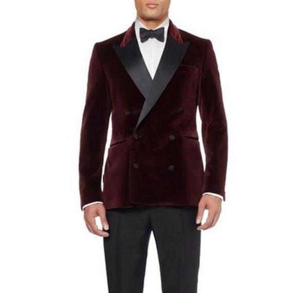 burgundy velvet evening party men suits for wedding tuxedo double breasted black peaked lapel blazer two piece wedding groomsmen t4701137, Black;gray
burgundy velvet evening party men suits for wedding tuxedo double breasted black peaked lapel blazer two piece wedding groomsmen t4701137, Black;gray