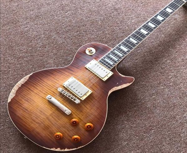 whole tiger flame pattern sunburst custom electric guitar handmade relic one piece of neck and body 1669197
whole tiger flame pattern sunburst custom electric guitar handmade relic one piece of neck and body 1669197