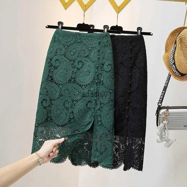 women's clothing 2023 spring and aummer new fashion loose lace bag hip mid black skirts faldas mujer moda vetement femme jupe l230621 
women's clothing 2023 spring and aummer new fashion loose lace bag hip mid black skirts faldas mujer moda vetement femme jupe l230621