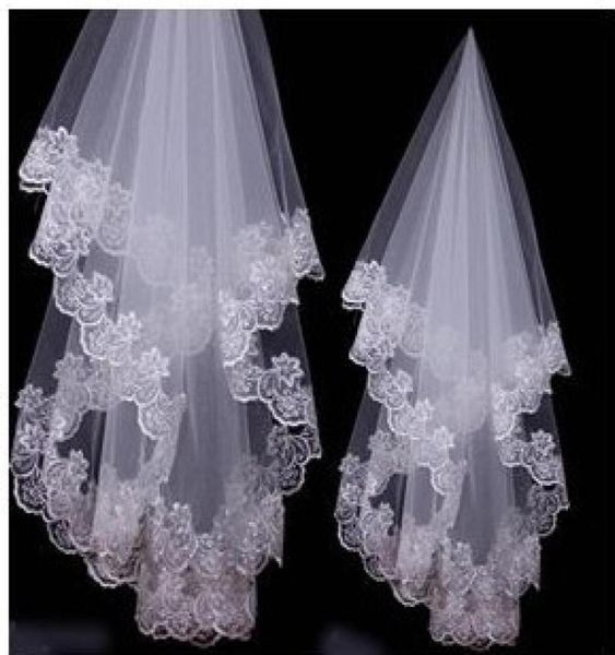 150 whole wedding accessorie soft tulle new arrival white veil fingertip wedding bridal veil lace edge voile mariage4391289, Black
150 whole wedding accessorie soft tulle new arrival white veil fingertip wedding bridal veil lace edge voile mariage4391289, Black