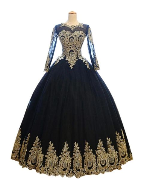 black and gold ball gown evening dresses formal gowns long illusion sleeves lace applique tulle designer prom party dress8699488, Black;red
black and gold ball gown evening dresses formal gowns long illusion sleeves lace applique tulle designer prom party dress8699488, Black;red